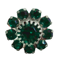Toe Ring Flower - Emerald